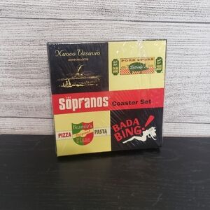 HBO‎ The Sopranos (4) Coaster Set NEW SEALED